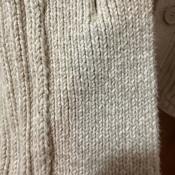 GAP Women's Ribbed Cream Cardigan w/Pockets, Size S, Great Condition! - Picture 3 of 4